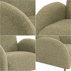 Avis Mendler Fauteuil lounge HWC-N69, fauteuil cocktail, rétro Nosagfederung tissu/textile chenille certifié MVG ~ vert clair