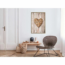 Paris Prix Affiche Murale Encadrée Wicker Love 40 x 60 cm Or