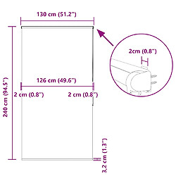 vidaXL Store enrouleur de douche avec cassette largeur du tissu 126 cm pas cher