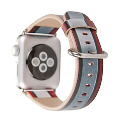 Avis Wewoo Bracelet rouge et gris pour Apple Watch Series 3 & 2 & 1 42mm + Bande Motif PU En Cuir Montre