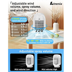 Acheter Climatiseur Portable, Mini Climatiseur, Refroidisseur d'Air Évaporatif 4 en 1, refroidisseur d'Air Portable à 5 Vitesses, Ventilateur de Refroidissement de l'humidificateur