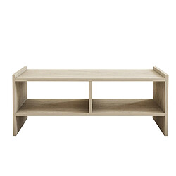 Concept Usine Table basse en bois effet pierre 2 niches ALBIN