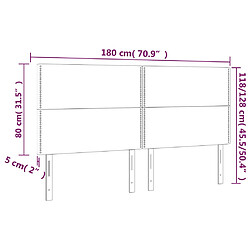 vidaXL Têtes de lit 4 pcs Bleu 90x5x78/88 cm Tissu pas cher