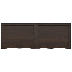 Avis Maison Chic Étagère murale flottante,Etagère de rangement marron foncé bois chêne massif traité -MN43066