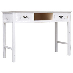 Avis Maison Chic Table console | Meuble d'entrée | Table d'appoint Blanc antique 110 x 45 x 76 cm Bois -GKD67434