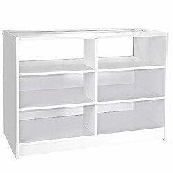 Monstershop Vitrine Comptoir Blanc B1200 pour Commerces