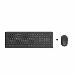 clavier et souris HP 2V9E6AA Noir Espagnol Qwerty