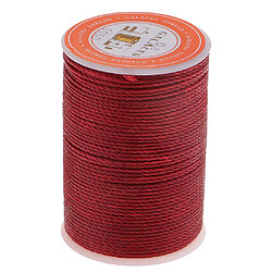 Fil de cire rond de polyester de 0.8mm cousant couture rouge foncé d'artisanat de bricolage