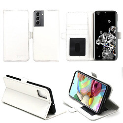 Xeptio Samsung Galaxy S21 5G Etui Protection Portefeuille blanc à Rabat avec Porte Cartes - Housse Folio blanche Coque Antichoc - Accessoires Pochette