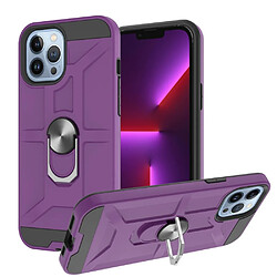 Coque en TPU amovible, hybride avec béquille rotative violet pour votre Apple iPhone 13 Pro 6.1 pouces