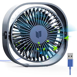 Ventilateur de table USB, Mini ventilateur de bureau de 12,5 cm à utiliser avec un câble de 1,2 mètre, Portable et Personnel pour la Maison et le Bureau, Silencieux et puissant, Bleu Foncé