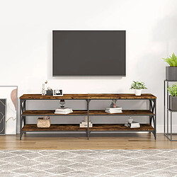 Avis Maison Chic Meuble TV scandinave - Banc TV pour salon chêne fumé 160x40x50 cm bois d'ingénierie -MN62902