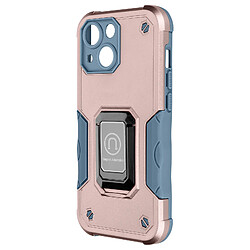 Avizar Coque iPhone 14 Antichoc Hybride avec Anneau Support Magnétique Rose Gold