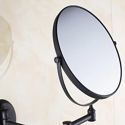 Universal Miroir de toilette en bronze noir, miroir de toilette en cuivre, miroir de maquillage pliant, miroir double face, miroir de maquillage.(Le noir) pas cher