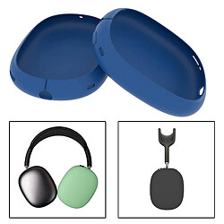 Acheter Étui En Silicone Pour Oreillettes Antichoc Pour Casque Airpods Max Bleu Foncé