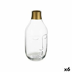 Gift Decor Vase Visage Transparent verre 11 x 24,5 x 12 cm (6 Unités)