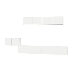 vidaXL Ensemble de meubles TV 5 pcs Blanc Bois d'ingénierie