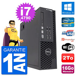 PC Dell T1700 SFF Intel Core i7-4790 RAM 16Go Disque Dur 2To Windows 10 Wifi - Occasion