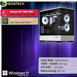 Sedatech PC Gamer Pro XL Vision • AMD Ryzen 9 7900X • RX 7900 GRE • 32Go DDR5 • 2To SSD M.2 • Windows 11