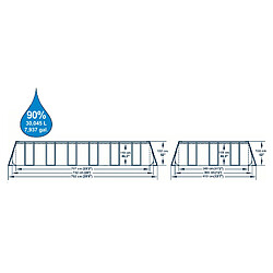 Acheter Bestway Piscine tubulaire rectangle power steel 7.32 x 3.66 x h.1.32 m - filtre à cartouche