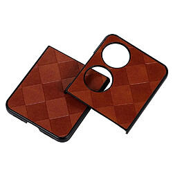 Coque en TPU + PU texture grille, antichoc rouge pour votre Huawei P50 Pocket