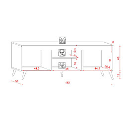 Avis Vivaldi Meuble TV TUE Craft Dore/Beton Graphite