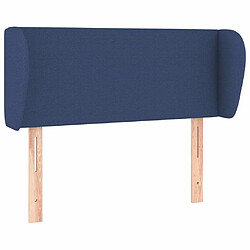 Maison Chic Tête de lit scandinave avec oreilles,meuble de chambre Bleu 103x23x78/88 cm Tissu -MN43208