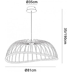 Luminaire Center Suspension Celeste blanc 1 ampoule 35cm