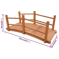 Avis vidaXL Pont de jardin 140 x 60 x 56 cm