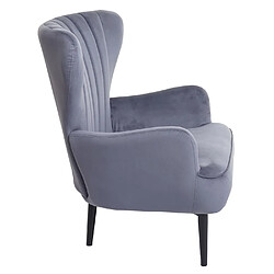 Avis Mendler Fauteuil Lounge HWC-K37, Fauteuil Cocktail Fauteuil rembourré, velours ~ gris