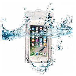 Housse etui, Pochette étanche flottante Blanc waterproof pour téléphone smartphone jusqu'a 7.2" - Visiodirect -