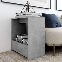 Maison Chic Table d'appoint | Table Basse Gris béton 50x26x50 cm Aggloméré -GKD77322