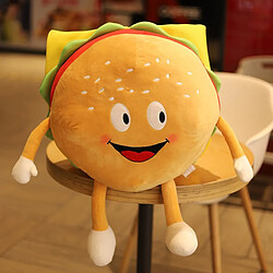 Acheter Universal 30cm dessin animé toast hamburger pizza pop corn flakes tambours sourires nourriture jouets peluche jambes et armes décoration luxe coussin de luxe (hamburger)