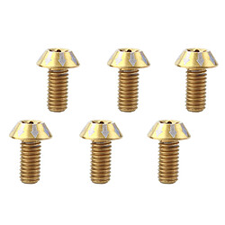 6 pcs m5 x 14mm velo titane ti disque boulons de rotor de frein monter vis doré