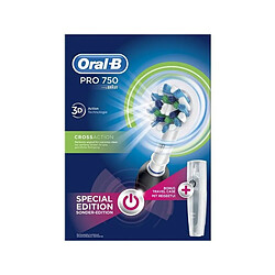 Brosse à dents électrique Oral-B 750 CrossAction Pro Noir Blanc pas cher