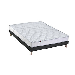 Idliterie Ensemble Matelas Mousse à Mémoire de forme et mousse HR ZENITH + Sommier - Made in France