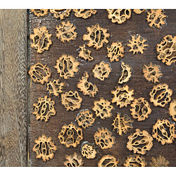 Decoshop26 Paravent 4 panneaux marron en bois design PAR06024