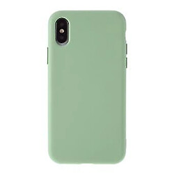 Universal Étui en silicone à boutons latéraux détachables à green clair pour votre Apple iPhone XS / X