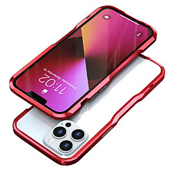 Luphie Bumper en métal rouge pour votre Apple iPhone 13 Pro 6.1 pouces