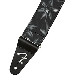 Hawaiian Strap 2" Black Floral Fender