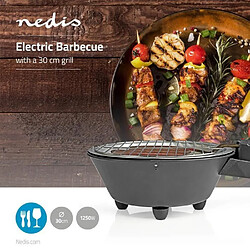 NC Barbecue électrique de table 1250 W Diamètre 30cm pour intérieur ou extérieur