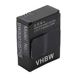 vhbw Batterie 1180mAh (3.7V) pour GoPro Hero 3 III CHDHX-301 3+ III Plus Black White Silver Edition rempl. AHDBT-201 AHDBT-301 AHDBT-302 1ICP7/26/33-2