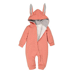 1 Pc Lapin Escalade Vêtements Unisexe Bébé Nouveau-né Barboteuse Coton Fermeture éclair Nouvelle Orange 66