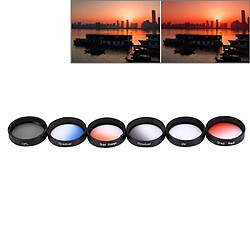 Wewoo Filtre à lentille Drone rouge et Orange bleu gris pour Phantom 3 & 4 6 en 1 Proffesional 34mm à CPL + UV + Graduel + + + 