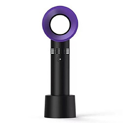 (Black) Portable 360 Degrees Bladeless Fan HandHeld USB