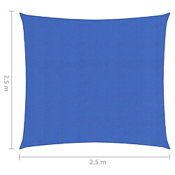 Acheter Helloshop26 Voile d'ombrage 160 g/m² bleu 2,5 x 2,5 m PEHD 02_0009046