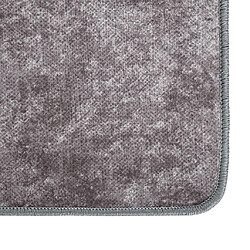 Avis vidaXL Tapis lavable antidérapant 80x300 cm Gris