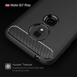 Avis Wewoo Coque en TPU fibre de carbone texturée et brossée pour Motorola Moto G7 Play (Bleu marine)