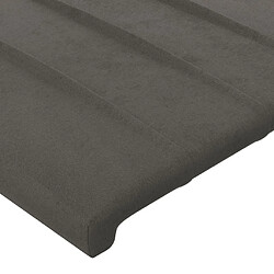 Maison Chic Tête de lit moderne à LED lumineuse pour chambre - Décoration de lit Gris foncé 144x5x78/88 cm Velours -MN54085 pas cher