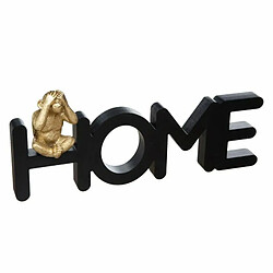 Mot à Poser Déco Home Singe 37cm Noir & Or